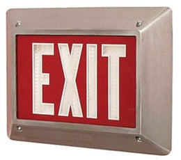 Vandal self luminous wireless exit sign -RED