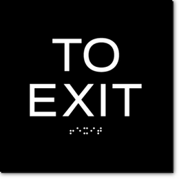 TO EXIT ADA Sign