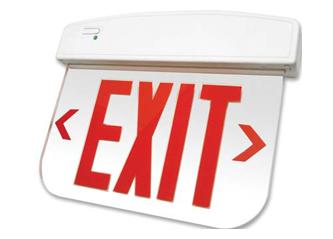 Low Profile Edge Lit Universal Mount Exit Sign - Thermoplastic Housing - UL Listed