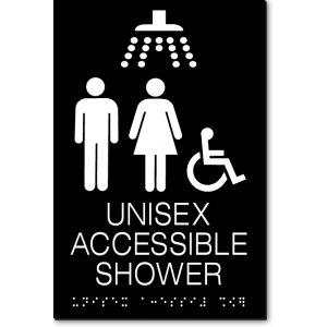 UNISEX ACCESSIBLE SHOWER ADA Sign