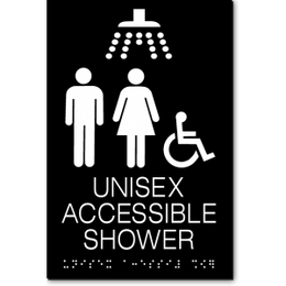 UNISEX ACCESSIBLE SHOWER ADA Sign