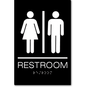Unisex RESTROOM Sign