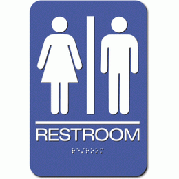 Unisex RESTROOM Sign - Styrene