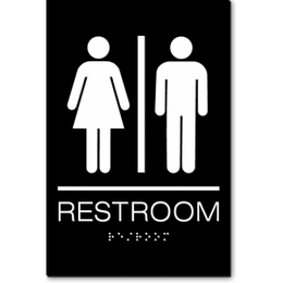 Unisex RESTROOM Sign