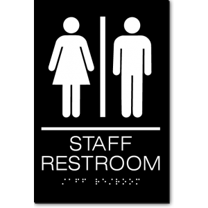 Unisex STAFF RESTROOM Sign
