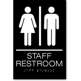 Unisex STAFF RESTROOM Sign