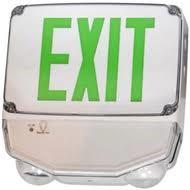 Cold Weather Exit Sign Combo With Battery Heater  -4 Fahrenheit