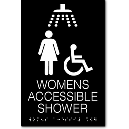 WOMENS ACCESSIBLE SHOWER ADA Sign
