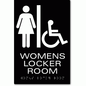 WOMENS LOCKER ROOM ADA Sign