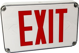 outdoor compliant exit sign - water resistant - single and double sided 