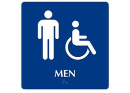 ADA Man Symbol w/ Handicap Symbol To Read: MEN Color: