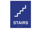 ADA Braille Sign To Read: STAIRS Size: 6"W X 9"H