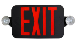Remote Capable Black Exit Sign with Lights 