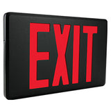 black aluminum exit sign low profile design 