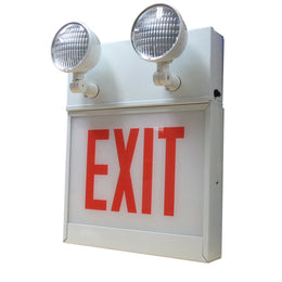 Chicago emergeny exit sign with emergency lights - 120 Minute Battery 