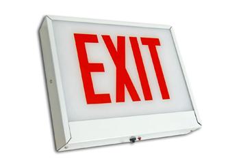 Chicago Code Compliant LED Exit Sign Steel - Universal Mount - 90 Minute Battery