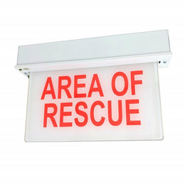 Area of Rescue Edge Lit Chicago Exit Sign