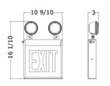 Chicago Combination Exit Sign with LED Lamps - UL Listed