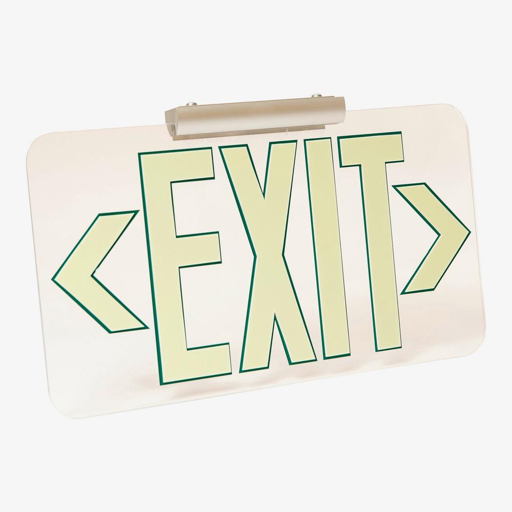 clear acrylic wireless non electric exit sign 