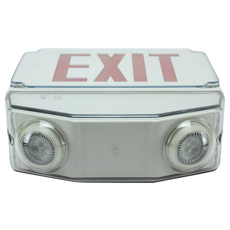 Exit Sign Combo Cold Location - Ceiling Mount - Lights on the bottom 