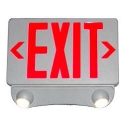 Two Head LED Exit Emergency Combo With Battery Back Up Remote Capable