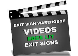 Clear Edge lit Exit Signs Videos -RED and Green 
