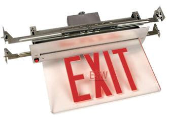  Recessed  Ceiling NYC  LED Edge Lit Exit Sign Battery Back-up