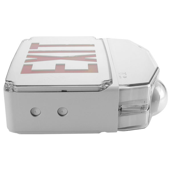 Freezer rated Exit Sign Combo - Universal mount - adjustable lamps 