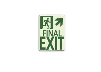 Photoluminescent Directional Sign Up and Right