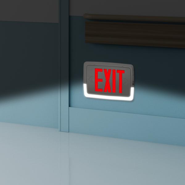 Low Level Exit Sign With LED Emergency Light Strip Battery - UL Listed ...