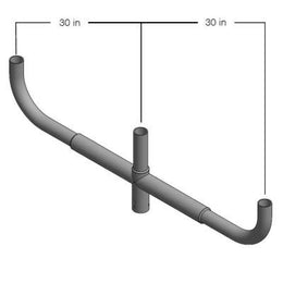 Bullhorn Bracket 2-3/8 Inch Steel 3 Arms At 180 Degrees Bronze (PL-BB318-B) Maxlite 103183
