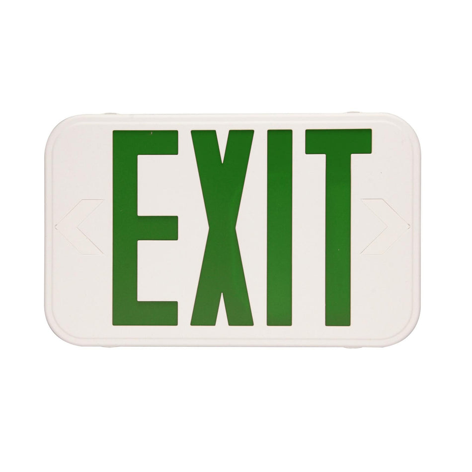 Thin Exit Thermoplastic Green Letters White (EXT-GW) Maxlite 105542