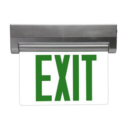 Edgelit Exit Green Letters Silver 1 Side (EXE-GS1S) Maxlite 105545