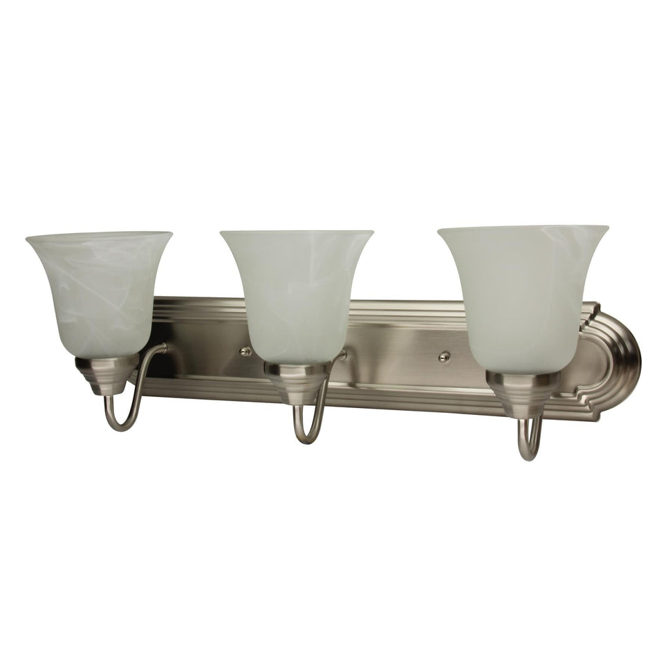 Vanity Bar Tulip White Finish With 3X9W 2700K JA8 Compliant E26 Socket LED Lamp V3 (ML8E303TUWH27-V3) Maxlite 106389