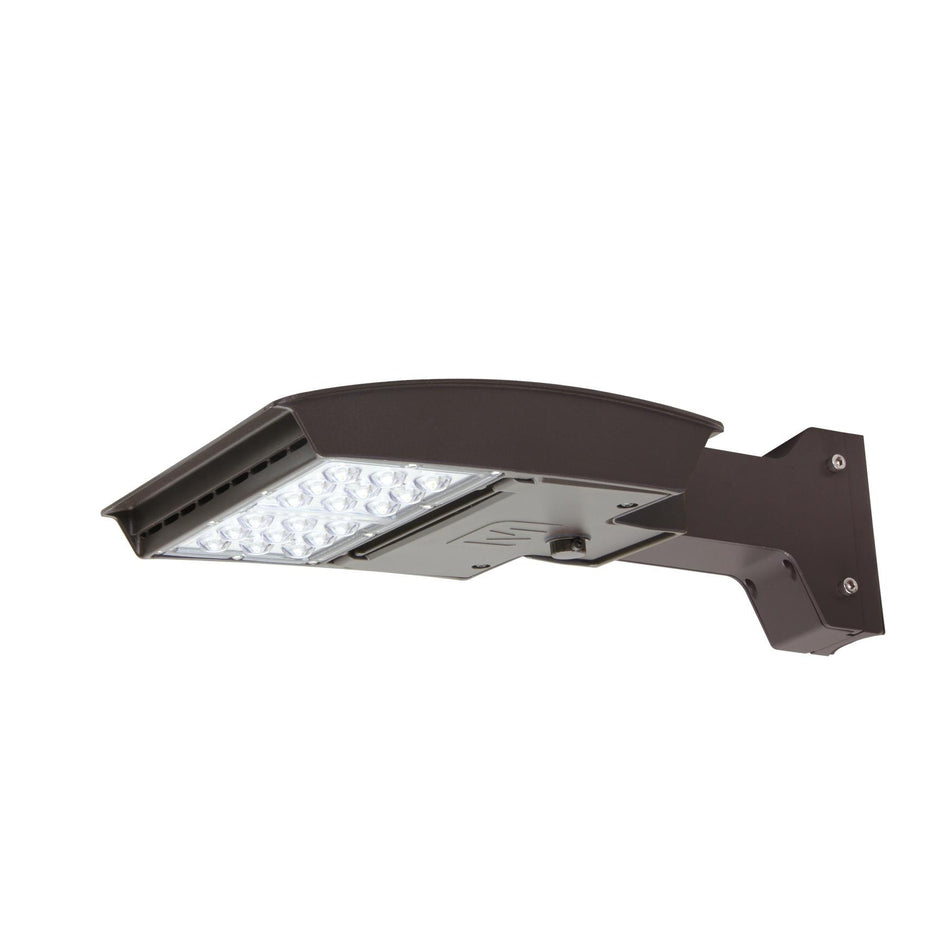 M Series 40W 120-277V Type 5 Square/Flood Soft Wide Square CCT Selectable 3000K/4000K/5000K Bronze Arm C-Max Compatible (M40U5S-CSBACR) Maxlite 106499