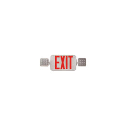 Exit And Emergency Combo Thermoplastic Red Letters Square Heads White Remote Head Capable (EXC-RSQWRC) Maxlite 108282