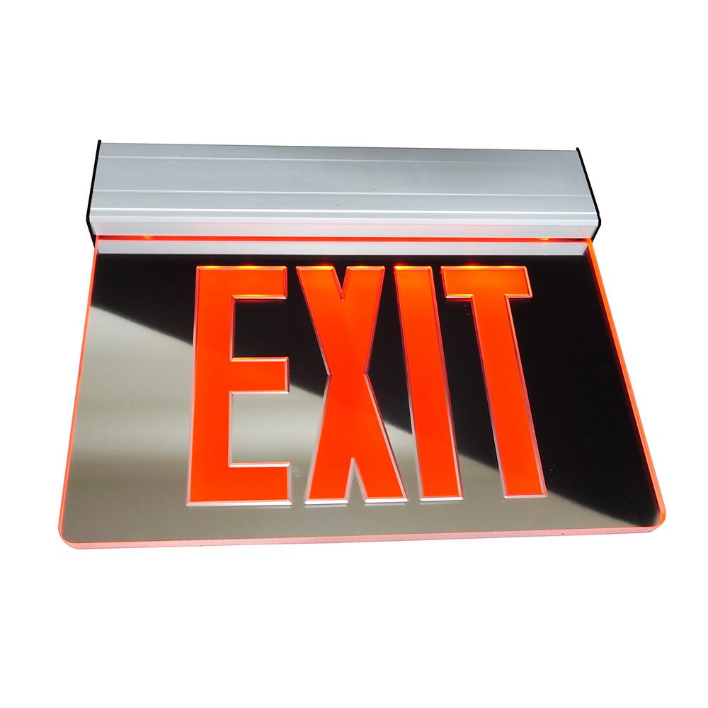 Mirrored Panel Exit Sign Universal Mount- UL Listed – Exit Sign Warehouse