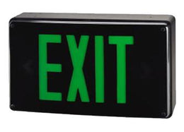 Vandal Resistant All Weather Exit Sign Green LED with Battery Backup