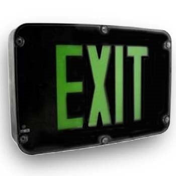 Nema 4X Wet Location Black Exit Sign 
