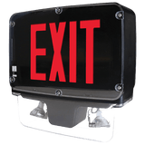 black class 1 div 2 exit sign with lights 