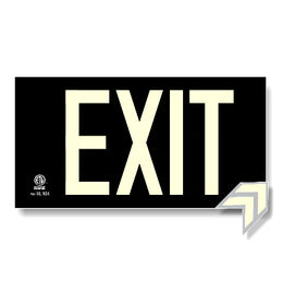 Non Electric Wireless Black Exit Sign