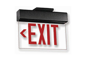 Exit Sign Edge Lit Black Housing  Made in USA