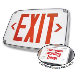 custom text on outdoor exterior exit sign