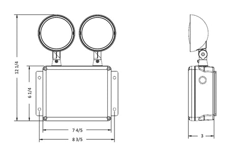 water proof emergency Light Fixture Dimensions 