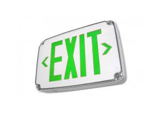 Outdoor Exterior and Wet Location Exit Sign- white housing 