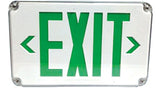 Outdoor Rated Exit Sign Green Letters 90 Minute Battery 