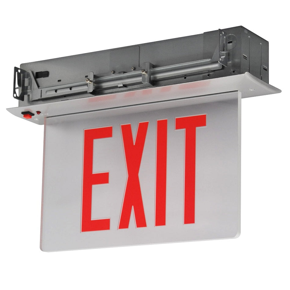 Recessed Exit Sign with Bottom Access Panel