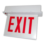 Recessed Mount Chicago Exit Signs - White Housing 120 Minute battery 