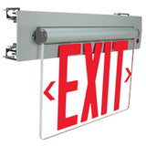 recessed ceiling mount edge lit exit sign for New York City 