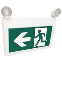 Running Man Combination Exit Sign With Emergency Lights 